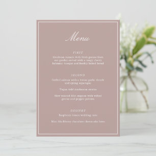 Menú Boda Formal Clásica con Borde Script Elegante en M