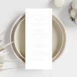 Menú Boda formal clásico de caligrafía rosa de Rubor<br><div class="desc">Este diseño es parte de una colección; por favor,  póngase en contacto conmigo si necesita ayuda para encontrar diseños o productos coincidentes; También está disponible en colores alternativos</div>