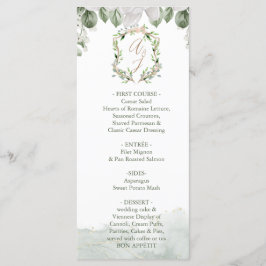 Menú Boda formal con tarjeta de agradecimiento inc
