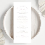 Menú Boda formal de caligrafía de tazas rosadas clásica<br><div class="desc">Este diseño es parte de una colección; por favor,  póngase en contacto conmigo si necesita ayuda para encontrar diseños o productos coincidentes; También está disponible en colores alternativos</div>