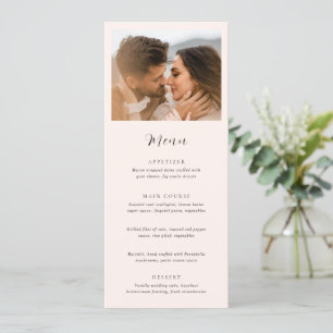 Menú Boda Foto Neutral Moderna Terrosa