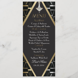 Menú Boda Gatsby Classic Deco Candelabro