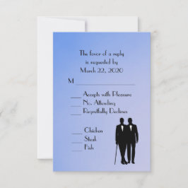 Menú Boda Gay Azul RSVP