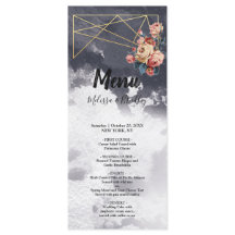 Menú Boda GEOMETRIC WATERCOLOR