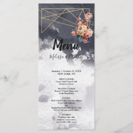 Menú Boda GEOMETRIC WATERCOLOR