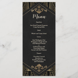 Menú Boda Glam Roaring 20s Gran Gatsby Art Deco