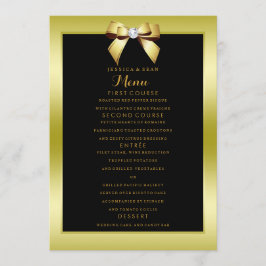 Menú Boda Glamurosa Arco de Oro y Negro