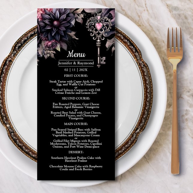 Menú Boda gótico Menú Hallowedding floral (Subido por el creador)