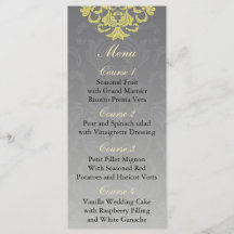 menú Boda "gris amarillo"