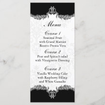 menú boda gris negro