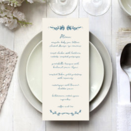Menú Boda ilustrado a mano dulce y sensacional