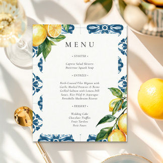Menú Boda italiano de Cítricos limón Positano