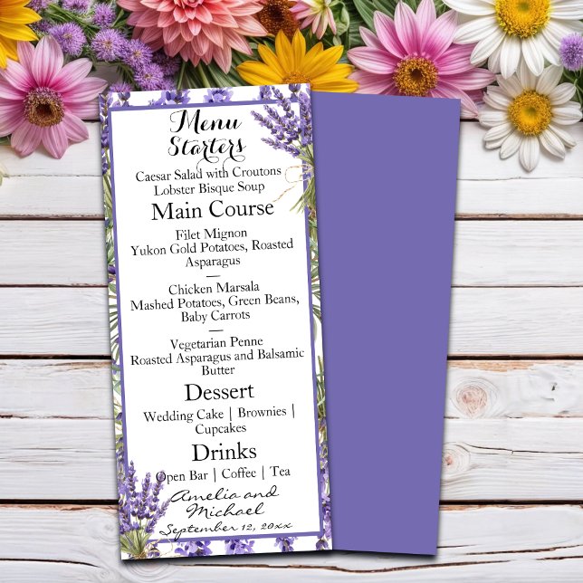Menú Boda Jardín de Lavender Blossom (Subido por el creador)
