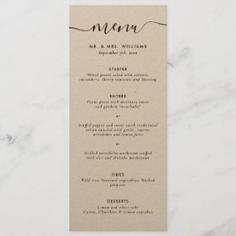 Menú Boda Kraft moderno