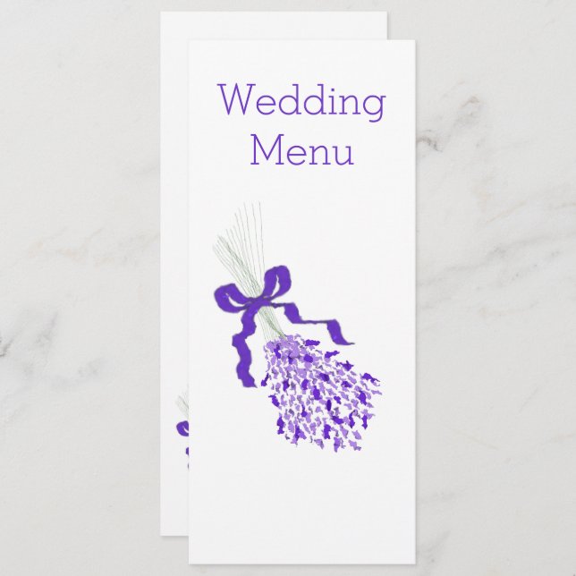 Menú Boda Lavender (Anverso / Reverso)