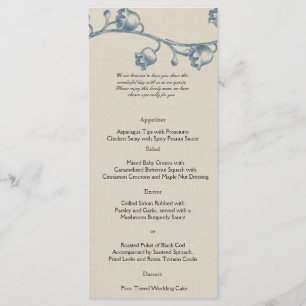 Menú Boda Lily of the Valley on Ecru Linen