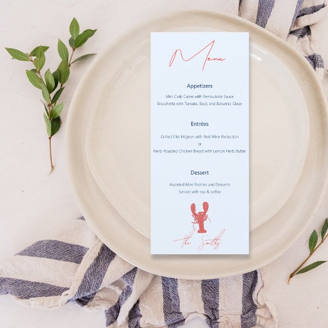 Menú Boda Maine Temática De Lobster (Subido por el creador)