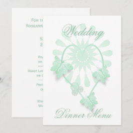 Menú boda Mariposas de menta Corazón