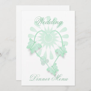 Menú boda Mariposas de menta Corazón