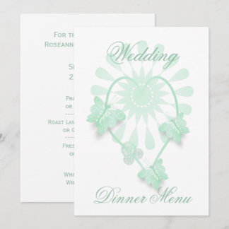 Menú boda Mariposas de menta Corazón
