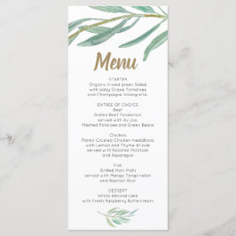 Menú boda - Menú "Bridal Shower" Rústica verde