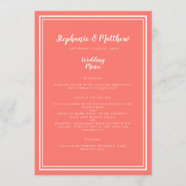 Menú boda Menú de huéspedes Moda simple elegante b