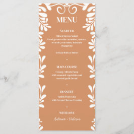 Menú Boda Mexicana de Terracota Talavera