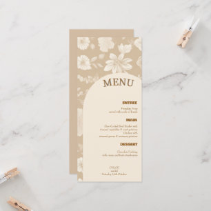 Menú Boda minimalista