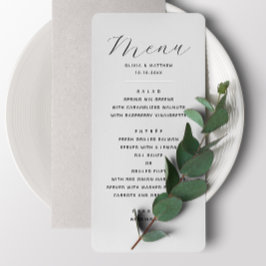 Menú Boda Minimalista | Cena de Recepción Elegante y Ch