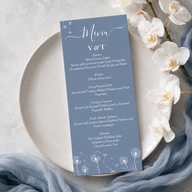 Menú Boda Minimalista de Flor Silvestre (Subido por el creador)