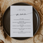 Menú Boda Minimalista de KAIA<br><div class="desc">Cuando la sencillez se encuentra con la sofisticación en cada trazo, esta colección minimalista exuda elegancia. La moderna y estilística fuente adorna cada pieza con un encanto atemporal, lo que lo convierte en la elección perfecta para bodas, duchas de novias, duchas de bebé y todas las demás ocasiones en las...</div>