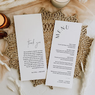 Menú Boda Minimalista HARLOW 4x9
