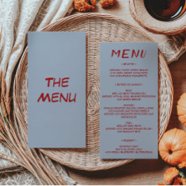 Menú Boda Minimalista Moderna
