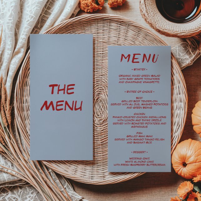 Menú Boda Minimalista Moderna (Subido por el creador)