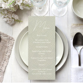 Menú Boda Minimalista moderno verde oliva