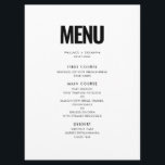 Menú Boda minimalista simple<br><div class="desc">Busca un diseño sencillo pero impactante en blanco y negro para tu papelería boda. Este estilo moderno y elegante se adapta a cualquier pareja. Personalizable completo, puede cambiar fácilmente los colores del texto o fondo a su gusto.</div>