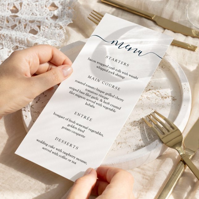 Menú Boda Minimalista simple (Subido por el creador)