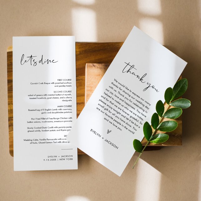 Menú Boda Minimalista STELLA 4x9 (Subido por el creador)