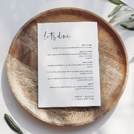Menú Boda Minimalista STELLA 5x7