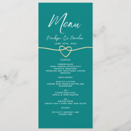 Menú Boda Minimalista Turquesa