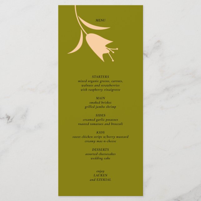 MENÚ BODA MOD PEACH & OLIVE TULIP (Anverso)