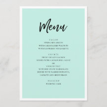 Boda moderna con menta. Letra simple minimalista