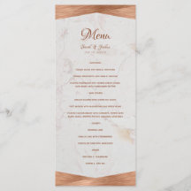 Boda Moderna de Caligrafía de Cobre con Mármol Geo