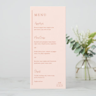 Menú Boda moderna de Grace Peach