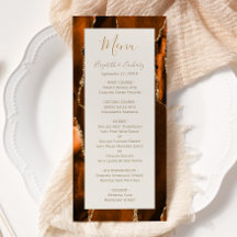 Boda Moderna de Marrón Quemado Naranja Ágata Marfi