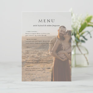 Menú Boda Moderna Foto Limpia