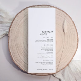 Menú Boda Moderna Simple y Elegante