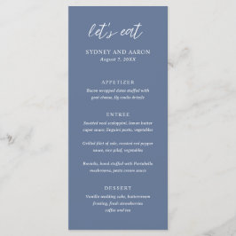 Menú Boda moderna Sydney Dusty Blue
