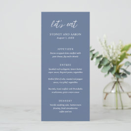 Menú Boda moderna Sydney Dusty Blue