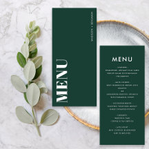 Boda moderna y audaz minimalista esmeralda verde